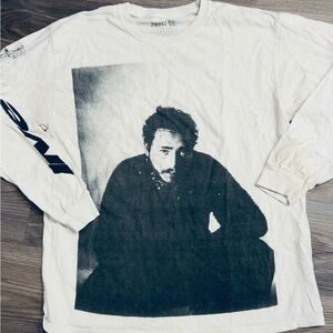 White and Black Post Malone Graphic Long Sleeve Tee